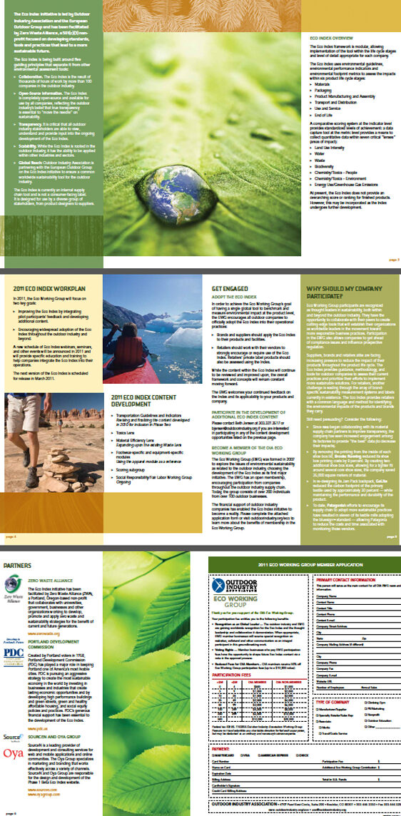 Outdoor Industry Association brochure | inside